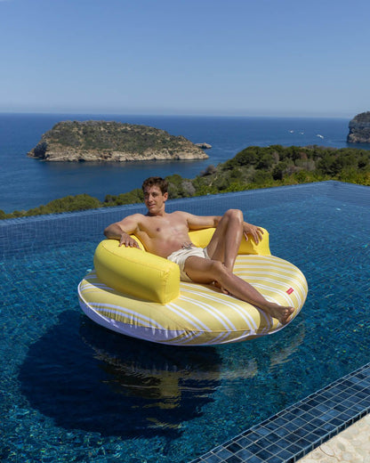Flotador tumbona redonda amarilla - ATLANTA - Flamingueo