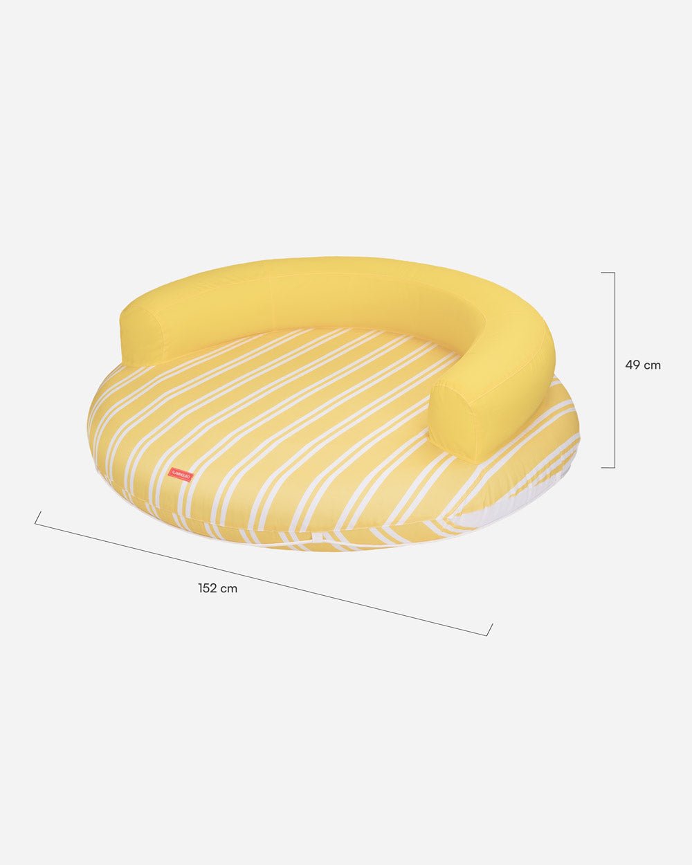 Flotador tumbona redonda amarilla - ATLANTA - Flamingueo