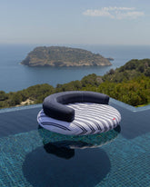 Flotador tumbona redonda azul - ATLANTA - Flamingueo