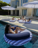 Flotador tumbona redonda azul - ATLANTA - Flamingueo