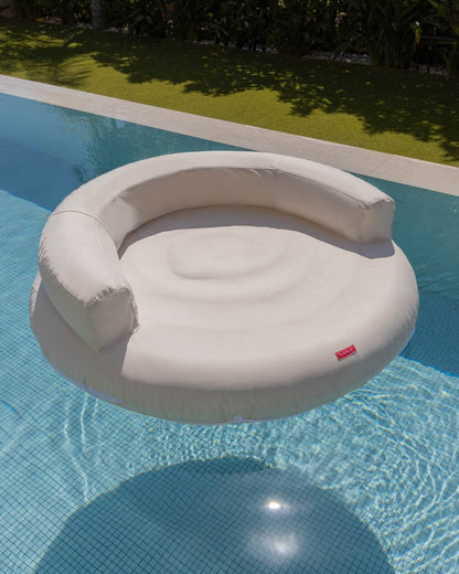 Flotador tumbona redonda beige - BABYLON - Flamingueo
