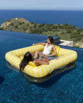 Flotador tumbona rejilla amarilla - MALTA - Flamingueo