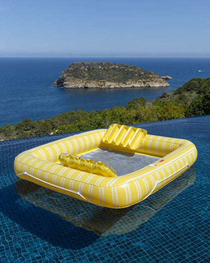 Flotador tumbona rejilla amarilla - MALTA - Flamingueo