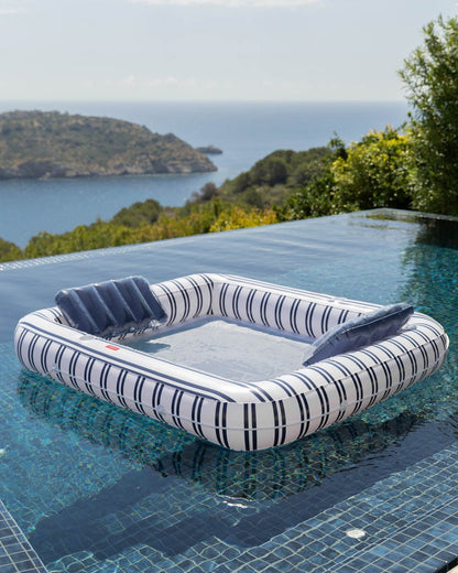 Flotador tumbona rejilla azul - MALTA - Flamingueo
