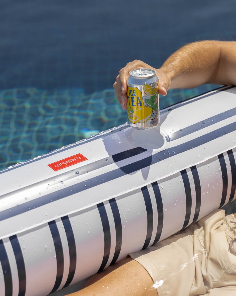 Flotador tumbona rejilla azul - MALTA - Flamingueo