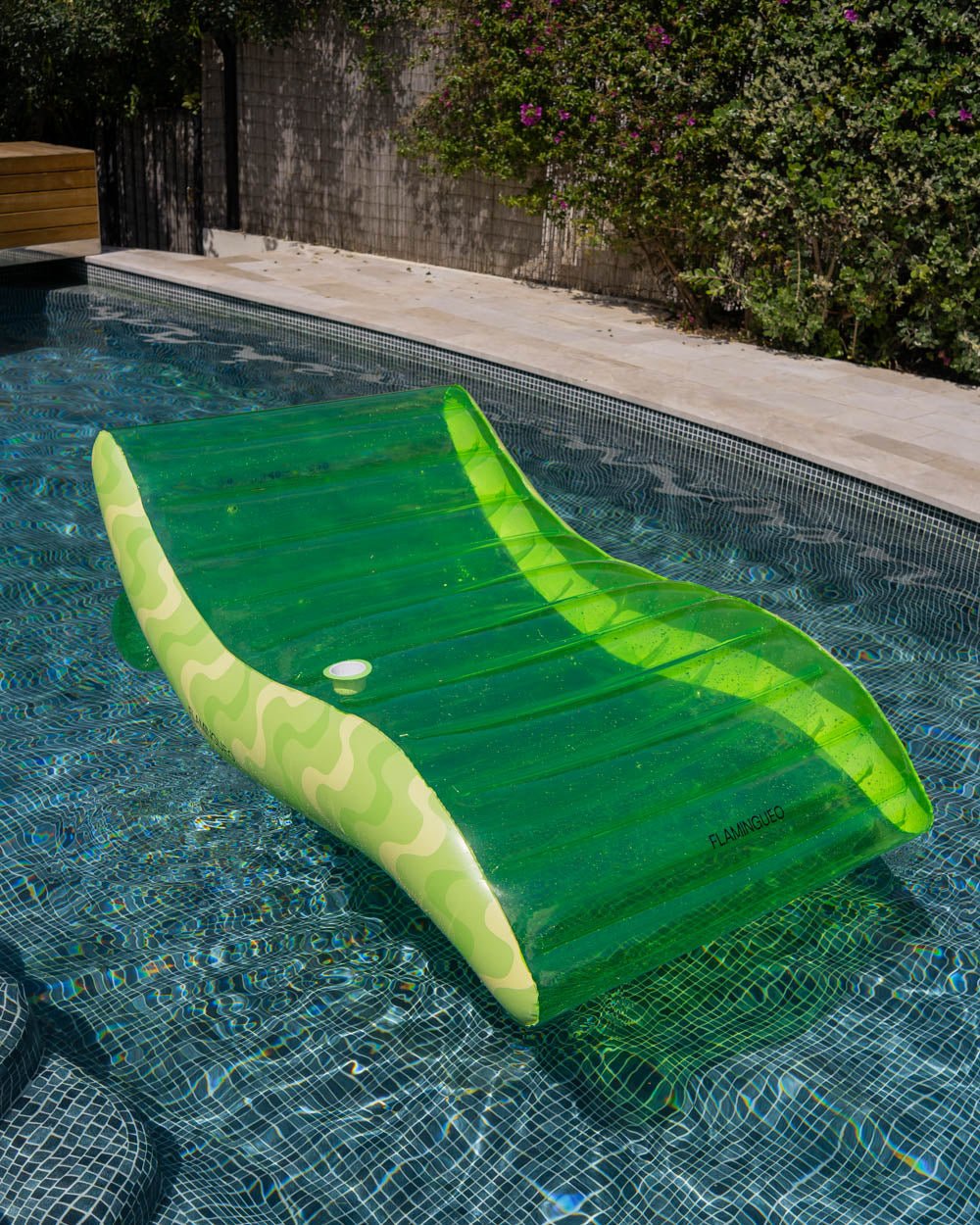 Flotador tumbona verde - ARLO - Flamingueo