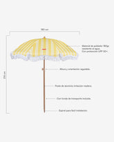 Sombrilla exterior amarilla - KEIRA - Flamingueo