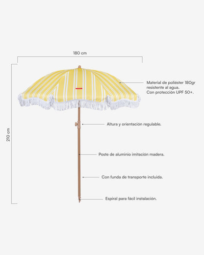 Sombrilla exterior amarilla - KEIRA - Flamingueo