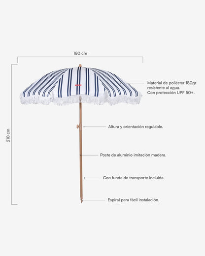 Sombrilla exterior azul - KEIRA - Flamingueo