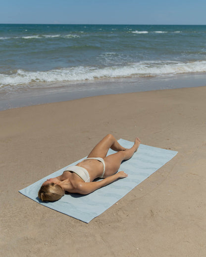 Toalla playa aguamarina - MARINA - Flamingueo