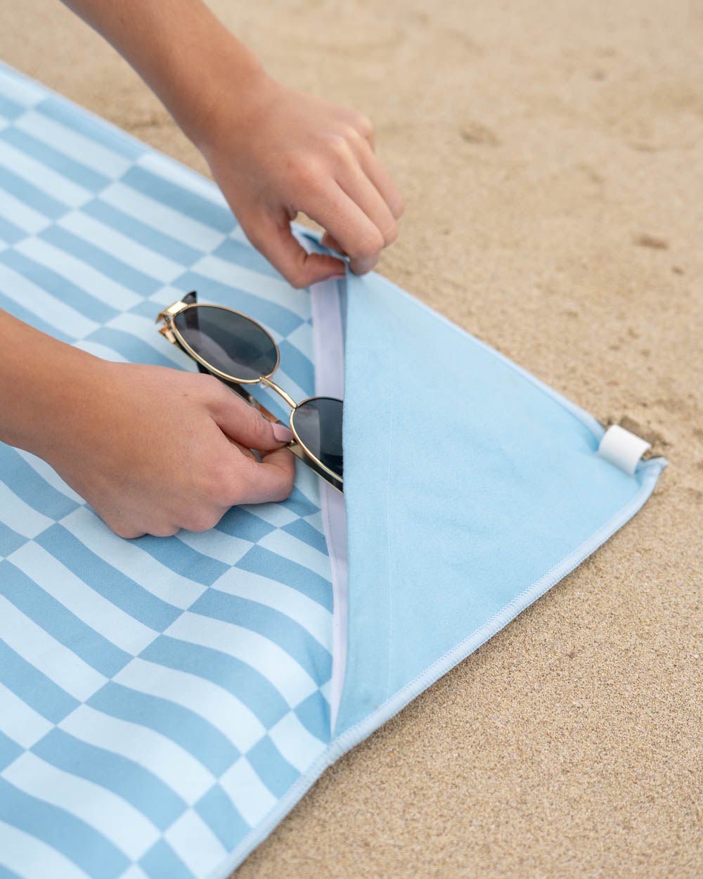 Toalla playa azul - HONEY - Flamingueo