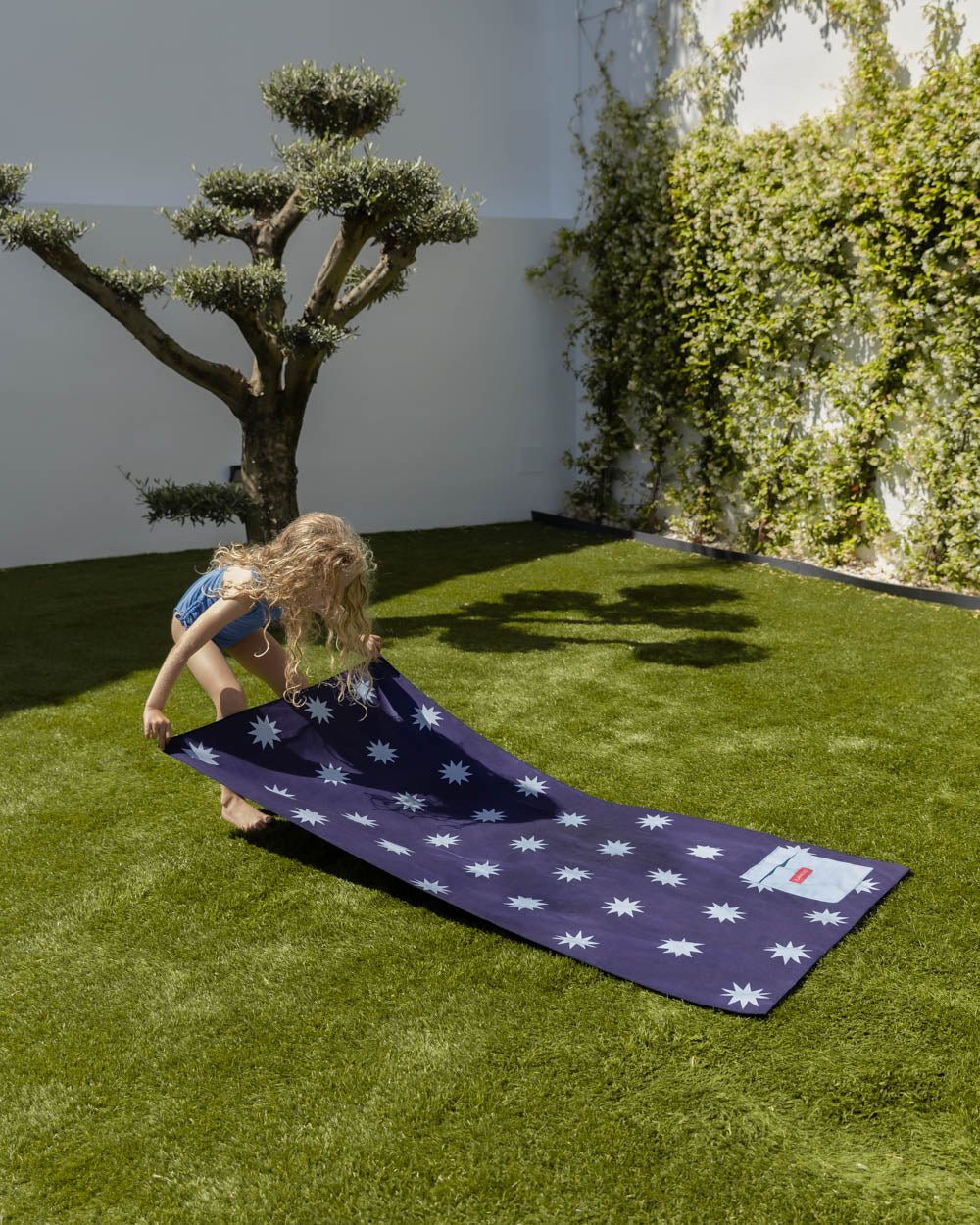 Toalla playa azul kids - CARINA - Flamingueo