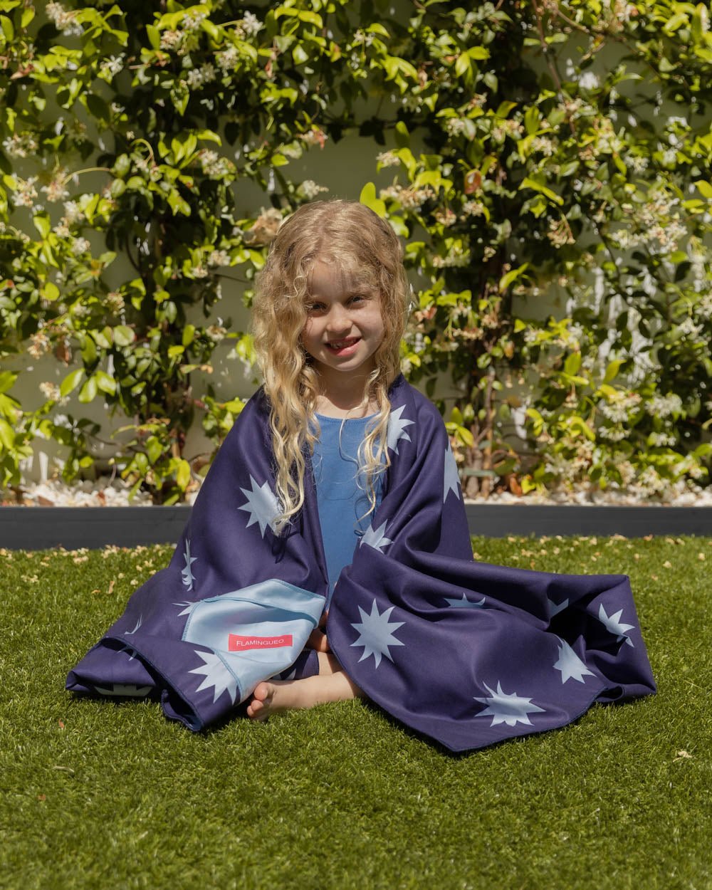 Toalla playa azul kids - CARINA - Flamingueo