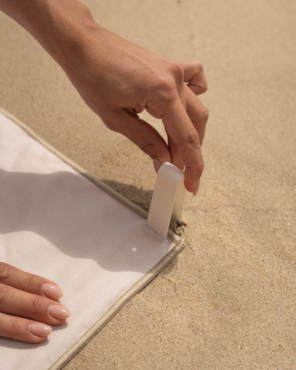 Toalla playa beige - PIPA - Flamingueo