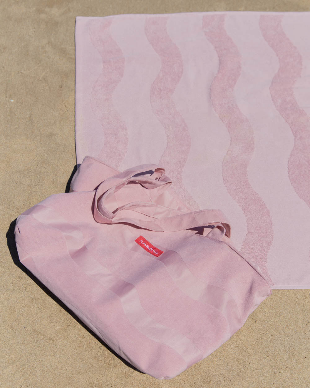 Toalla playa rosa - MARINA - Flamingueo