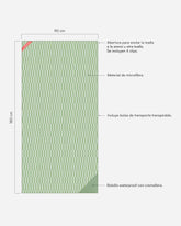 Toalla playa verde - HONEY - Flamingueo