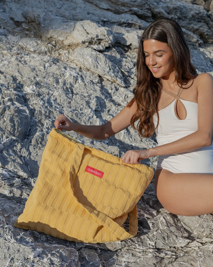 Tote bag amarilla - DEMI - Flamingueo