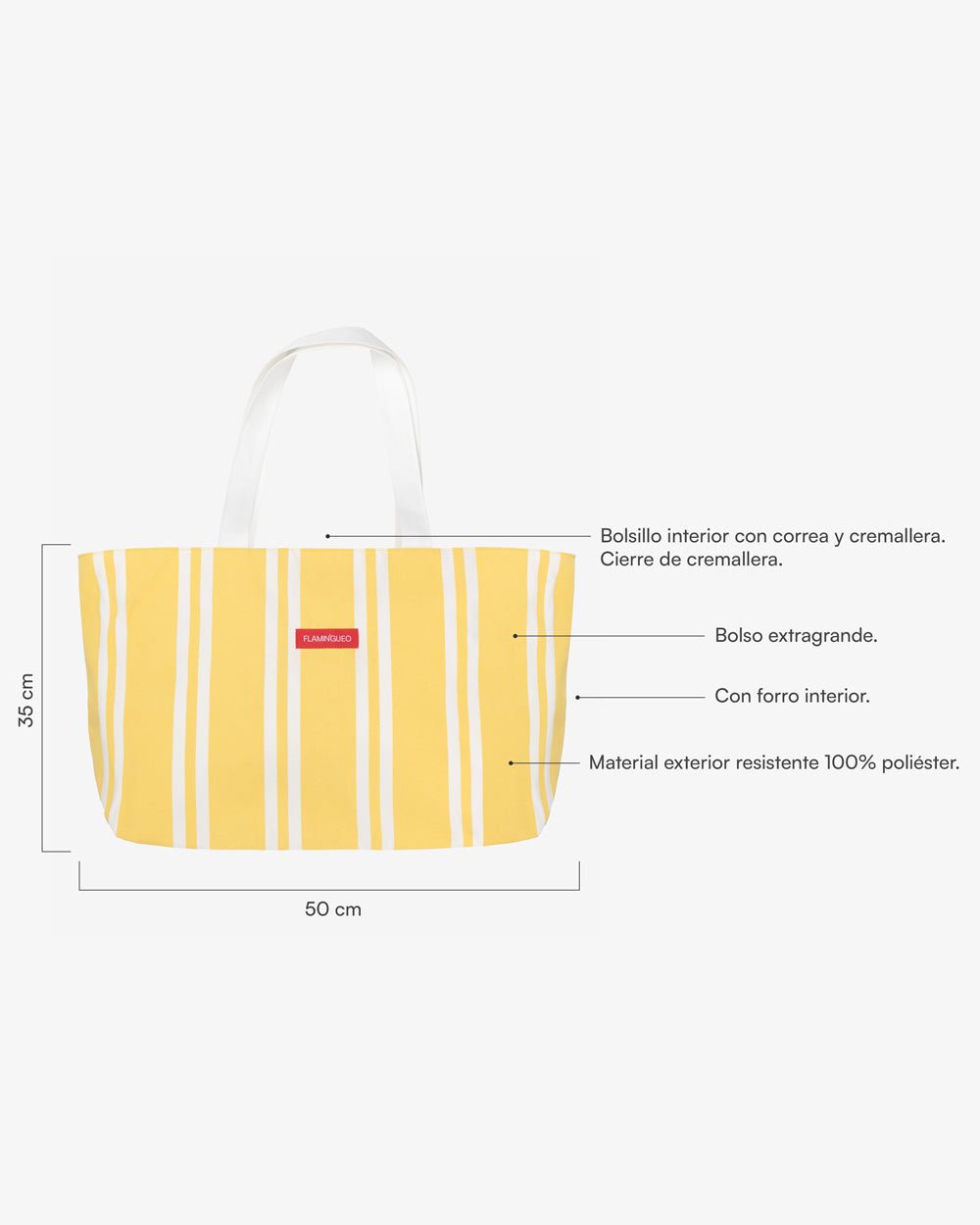 Tote bag amarilla - PENELOPE - Flamingueo