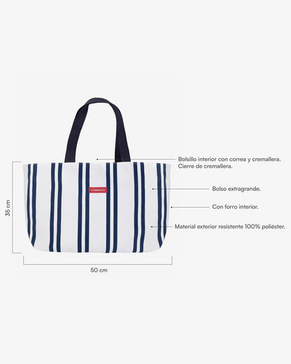 Tote bag azul - PENELOPE - Flamingueo