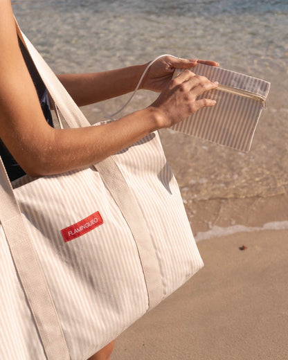 Tote bag beige - BRUNY - Flamingueo